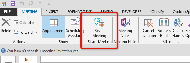adding skype button to outlook
